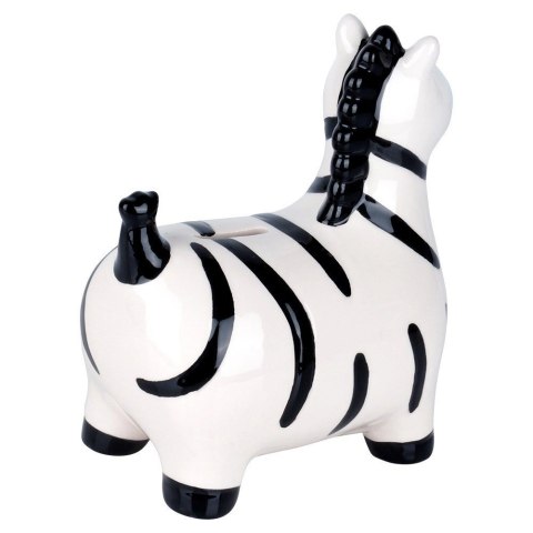 Skarbonka Ceramiczna Zebra na Prezent dla Dzieci Dorosłych VILDE 10,5x17 cm