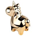 Skarbonka Ceramiczna Złota Lustrzana Jednorożec Prezent VILDE 18x10,5 cm