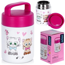 Termos Obiadowy na Jedzenie Stalowy dla Dzieci Dziecięcy Kotki ORION 450ml