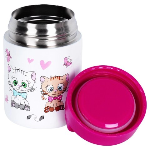 Termos Obiadowy na Jedzenie Stalowy dla Dzieci Dziecięcy Kotki ORION 450ml