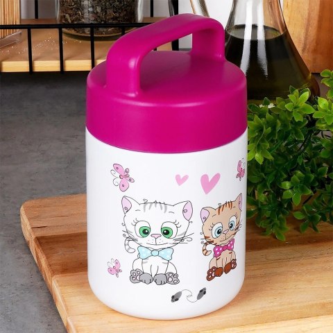 Termos Obiadowy na Jedzenie Stalowy dla Dzieci Dziecięcy Kotki ORION 450ml