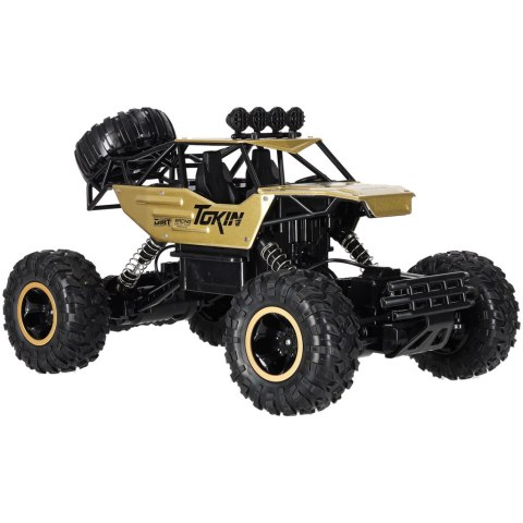 Samochód zdalnie sterowany na pilota RC Rock Crawler 1:12 4WD METAL złoty