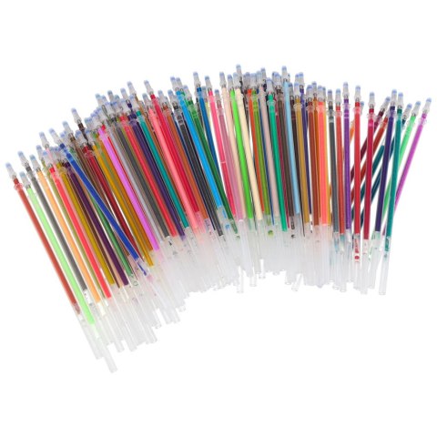 Długopisy żelowe kolorowe w etui 100 sztuk + 100 wkładów