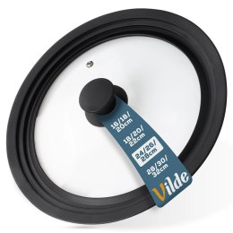 Pokrywka Szklana Uniwersalna Silikon 24 26 28 cm 3W1 VILDE Zmywarka Grupa Orion Sp. z o.o.