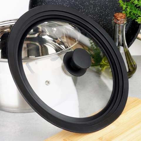 Pokrywka Szklana Uniwersalna Silikon 24 26 28 cm 3W1 VILDE Zmywarka Grupa Orion Sp. z o.o.