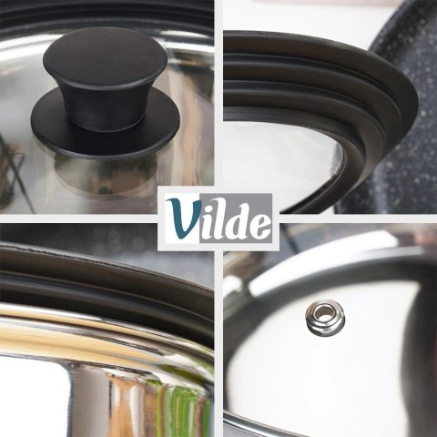 Pokrywka Szklana Uniwersalna Silikon 24 26 28 cm 3W1 VILDE Zmywarka Grupa Orion Sp. z o.o.