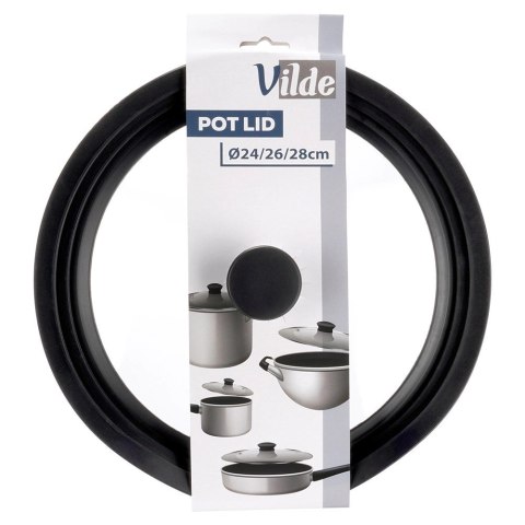 Pokrywka Szklana Uniwersalna Silikon 24 26 28 cm 3W1 VILDE Zmywarka Grupa Orion Sp. z o.o.