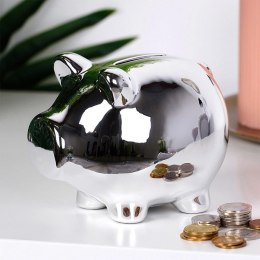 Skarbonka ceramiczna srebrna lustrzana 11,5 x 9 cm Grupa Orion Sp. z o.o.