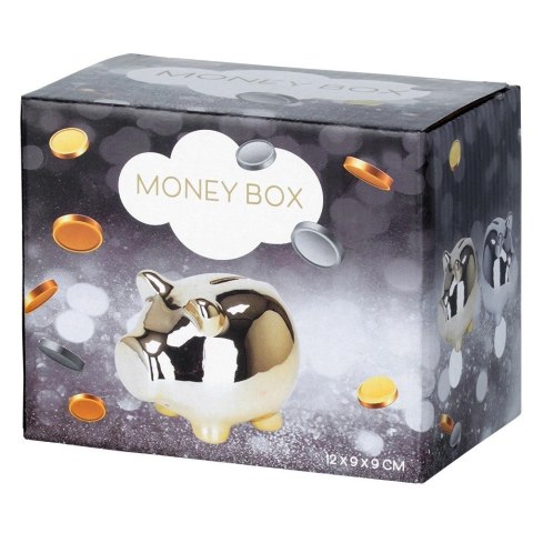 Skarbonka ceramiczna srebrna lustrzana 11,5 x 9 cm Grupa Orion Sp. z o.o.