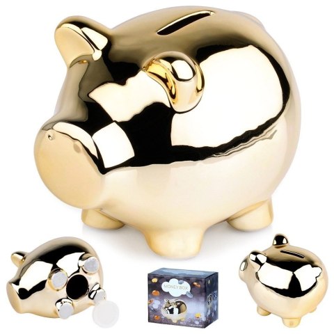 Skarbonka ceramiczna złota lustrzana 11,5x9 cm Grupa Orion Sp. z o.o.