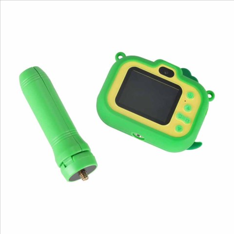 Aparat fotograficzny cyfrowy dla dzieci na statywie dinozaur zielony 8GB
