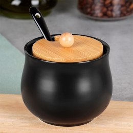 Cukierniczka Ceramiczna VILDE 250 ml Czarna z Pokrywką i Łyżeczką Grupa Orion Sp. z o.o.