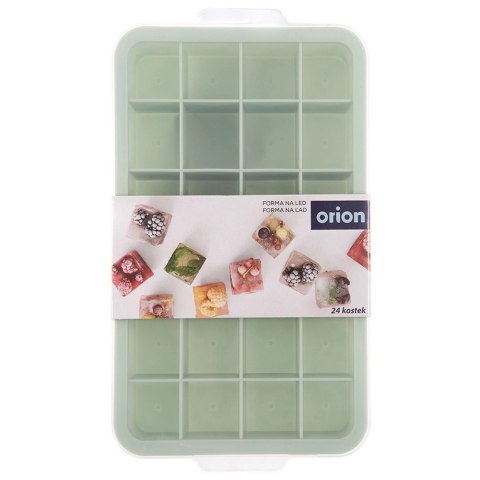 Forma do kostek lodu z pokrywką silikonowa zielona 22,5x13x3 cm Grupa Orion Sp. z o.o.