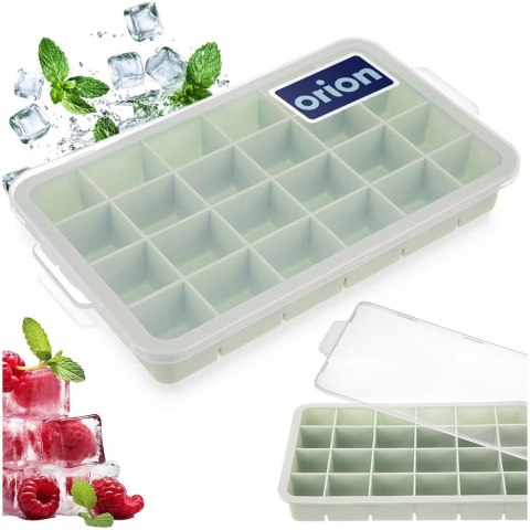 Forma do kostek lodu z pokrywką silikonowa zielona 22,5x13x3 cm Grupa Orion Sp. z o.o.
