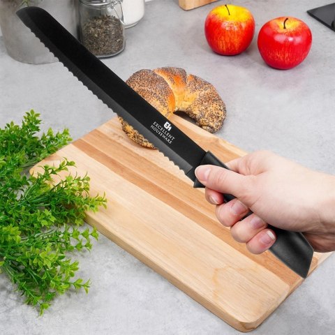 Nóż do chleba stalowy czarny 32 cm Grupa Orion Sp. z o.o.