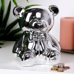 Skarbonka ceramiczna srebrna lustrzana 14,5x12,5x17 cm Grupa Orion Sp. z o.o.