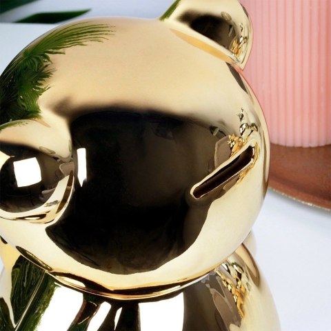 Skarbonka ceramiczna złota lustrzana 14,5x12,5x17 cm Grupa Orion Sp. z o.o.