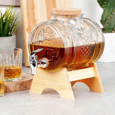 Słój Dozownik Dyspender do Napojów z Kranikiem Stojakiem Szklany ORION 3l Grupa Orion Sp. z o.o.