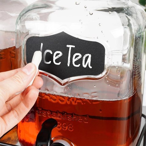 Słój do napojów z kranikiem i stojakiem czarnym 2x4 l 3 el. Grupa Orion Sp. z o.o.