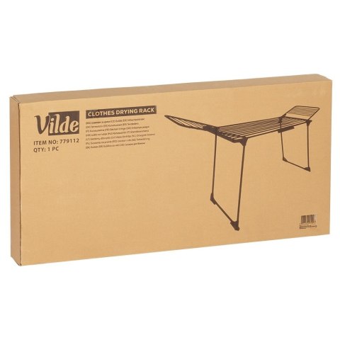 Suszarka XXL na Pranie Ubrania Metalowa Czarna Składana VILDE 204-260 cm Grupa Orion Sp. z o.o.