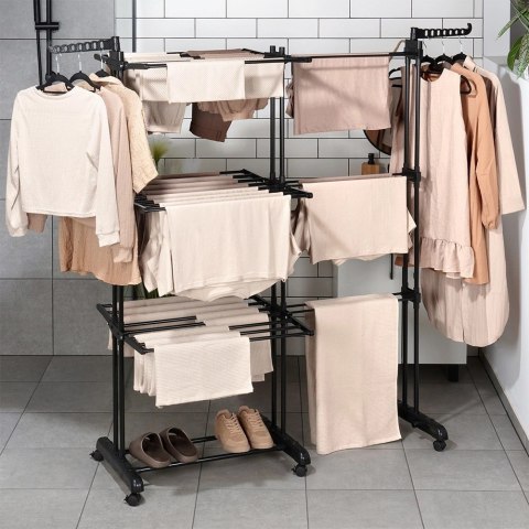 Suszarka na Pranie Pionowa Rozsuwana Regulowana Czarna ORION 130x64x172 cm Grupa Orion Sp. z o.o.