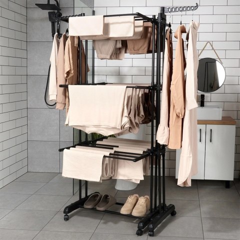 Suszarka na Pranie Pionowa Rozsuwana Regulowana Czarna ORION 130x64x172 cm Grupa Orion Sp. z o.o.