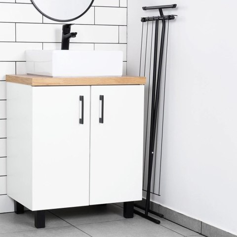 Suszarka na Pranie Ubrania Składana Metalowa Solidna Czarna VILDE 91 x 84cm Grupa Orion Sp. z o.o.