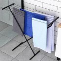 Suszarka na Pranie Ubrania Składana Metalowa Solidna Czarna VILDE 91 x 84cm Grupa Orion Sp. z o.o.