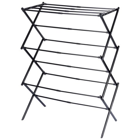 Suszarka na pranie metalowa czarna pionowa rozsuwana 44,5-75x37,5x105 cm Grupa Orion Sp. z o.o.