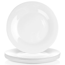 Talerze Obiadowe Płytkie Szkło Białe 6 szt. VILDE 25,5 cm Opalowe Grupa Orion Sp. z o.o.