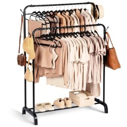 Wiekszak na Ubrania Loft Stojący Metalowy Czarny Pionowy VILDE 110x45x152cm Grupa Orion Sp. z o.o.