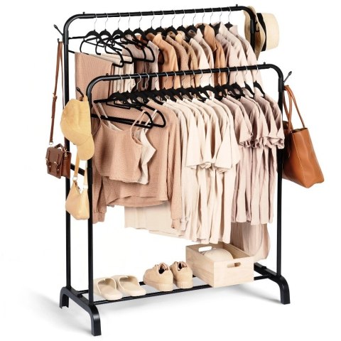 Wiekszak na Ubrania Loft Stojący Metalowy Czarny Pionowy VILDE 110x45x152cm Grupa Orion Sp. z o.o.