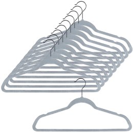Wieszaki na ubrania welurowe szare obrotowe 45x24,5 cm 10 szt. Grupa Orion Sp. z o.o.