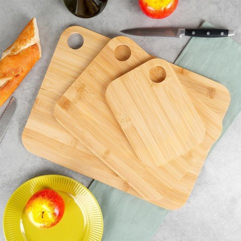 Zestaw Deski do Krojenia Kuchenne Drewniane Bambusowe Solidne VILDE 3 szt. Grupa Orion Sp. z o.o.