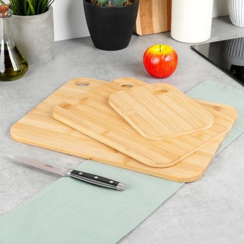 Zestaw Deski do Krojenia Kuchenne Drewniane Bambusowe Solidne VILDE 3 szt. Grupa Orion Sp. z o.o.