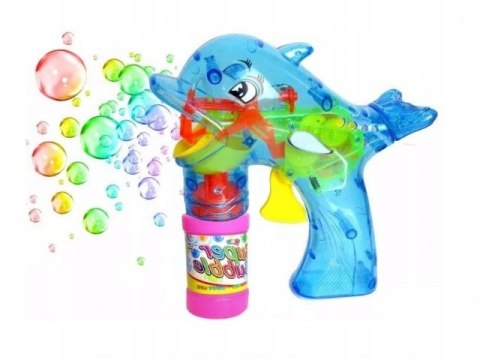 Pistolet do baniek mydlanych automat LED delfin Pistolet do baniek mydlanych automat LED delfin