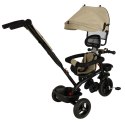 Rowerek trójkołowy TRIKE FIX Lite V2 3w1 z daszkiem obracany regulowany spacerówka prowadnik pasy beżowy