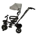 Rowerek trójkołowy TRIKE FIX Lite V2 3w1 z daszkiem obracany regulowany spacerówka prowadnik pasy szary