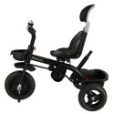 Rowerek trójkołowy TRIKE FIX Lite V2 3w1 z daszkiem obracany regulowany spacerówka prowadnik pasy szary