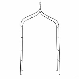 Pergola ogrodowa LUARO metalowa łuk z grotami na róże kwiaty pnącza 265 cm