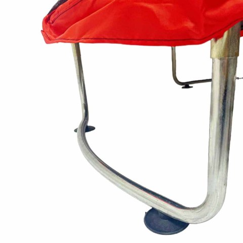 Trampolina dla dzieci ogrodowa siatka piłki koszykówka 150cm czerwona