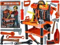 Zestaw Majsterkowicza, Warsztat stolarski - stolik, klucze, piła
