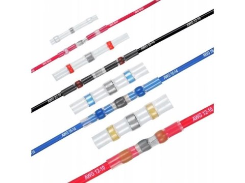 Złączka, Rurka, Koszulka Termokurczliwa Z Cyną, Złącza Lutownicze Zestaw 120sztuk