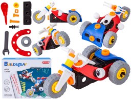 Klocki Elastyczne, Konstrukcyjne 40 El. Motocykl, Trójkołowy Pojazd Do Rozkręcania I Skręcania 2w1