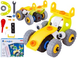 Klocki Elastyczne, Konstrukcyjne 48 El. Samochód, Auto, Wyścigówka Do Rozkręcania I Skręcania 2w1