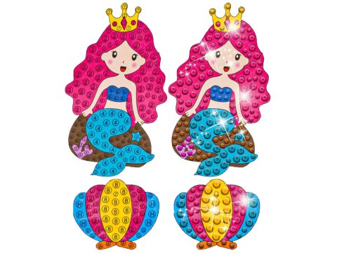 Haft Diamentowy Mozaika Diamentowa Naklejki OCEAN SYRENKI Zestaw 21 Naklejek