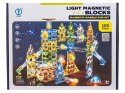 Klocki Magnetyczne Konstrukcyjne TOR KULKOWY Świecące Elementy 142 El. Kulodrom