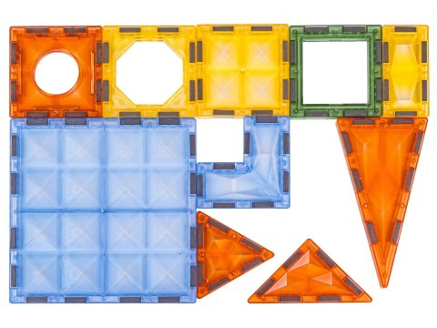 Konstrukcyjne Klocki Magnetyczne Świecące Elementy + Pojazdy 147 El.