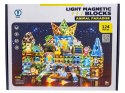 Konstrukcyjne Klocki Magnetyczne Świecące Elementy ZWIERZĘTA 124 El.