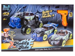 Sportowy, Terenowy Samochód do rozkręcania i skręcania 3w1 TUNING + Wkrętarka, Monster Truck